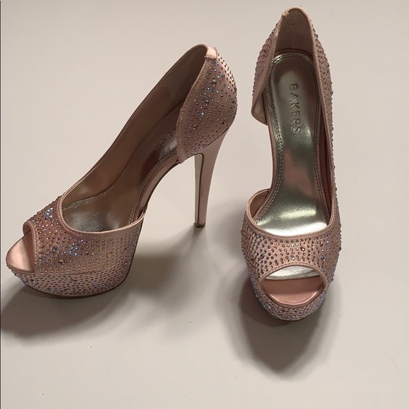 Bakers Sexy Showstoppr Satin Rhinestone Platforms - Picture 9 of 15